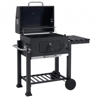 Барбекю Ziel Grill CG017, Черен мат с чугунена плоча
