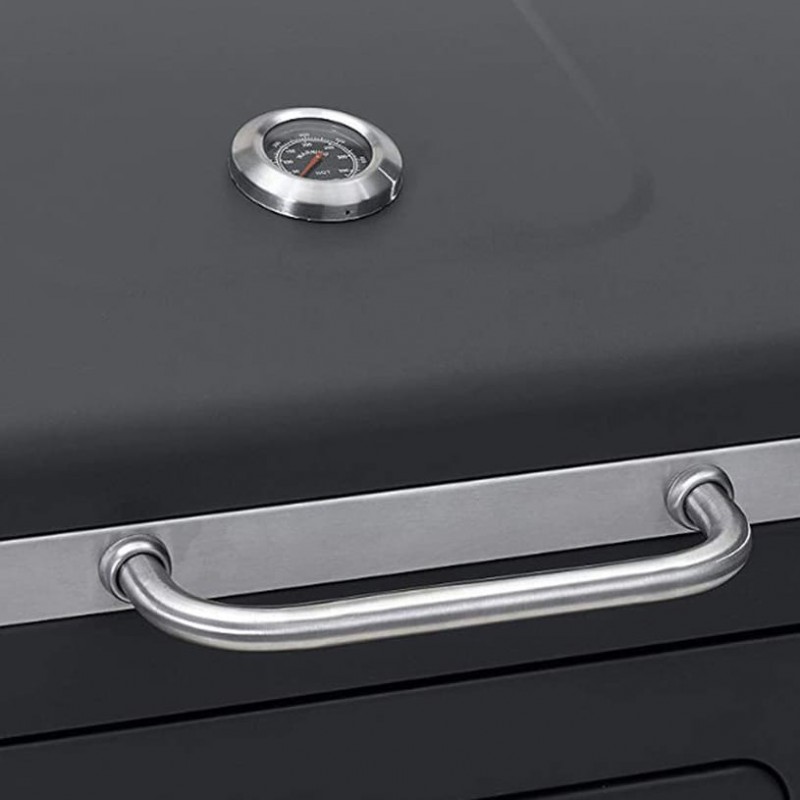 Барбекю Ziel Grill CG017, Черен мат с чугунена плоча