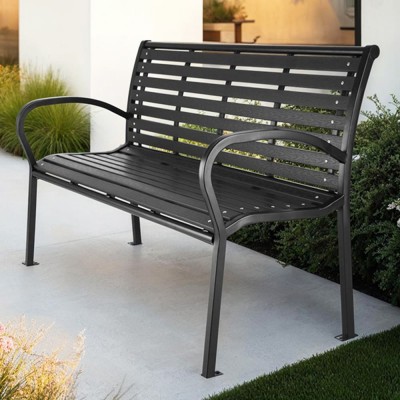 Метална паркова пейка My Garden LETKIND-BENCH-STR-1, 125 x 60 x 80 см