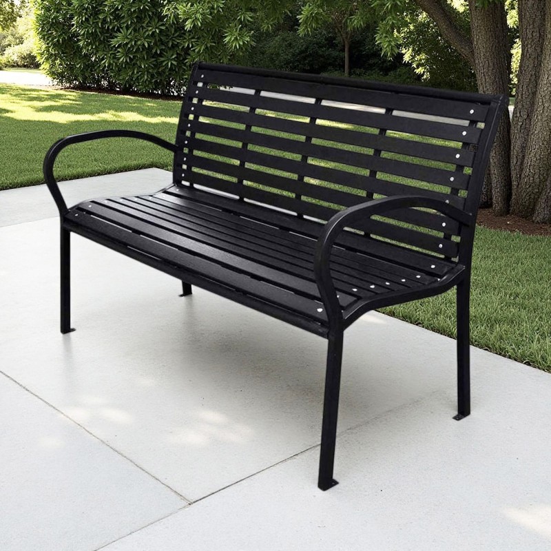 Метална паркова пейка My Garden LETKIND-BENCH-STR-1, 125 x 60 x 80 см