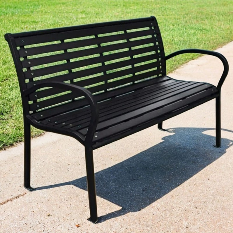 Метална паркова пейка My Garden LETKIND-BENCH-STR-1, 125 x 60 x 80 см